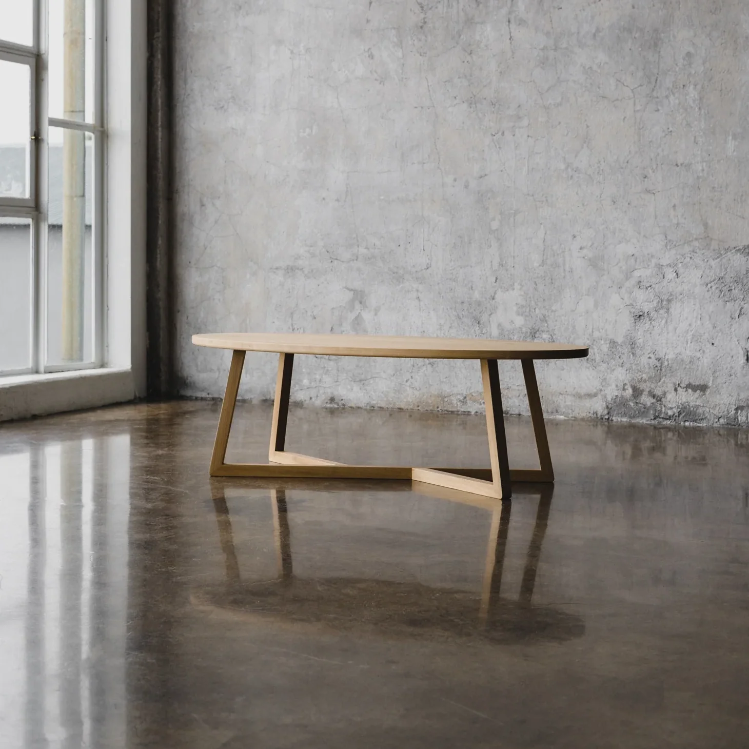 Ellipse Coffee Table - Solid Walnut/Teak/Oak Wood - Image 2
