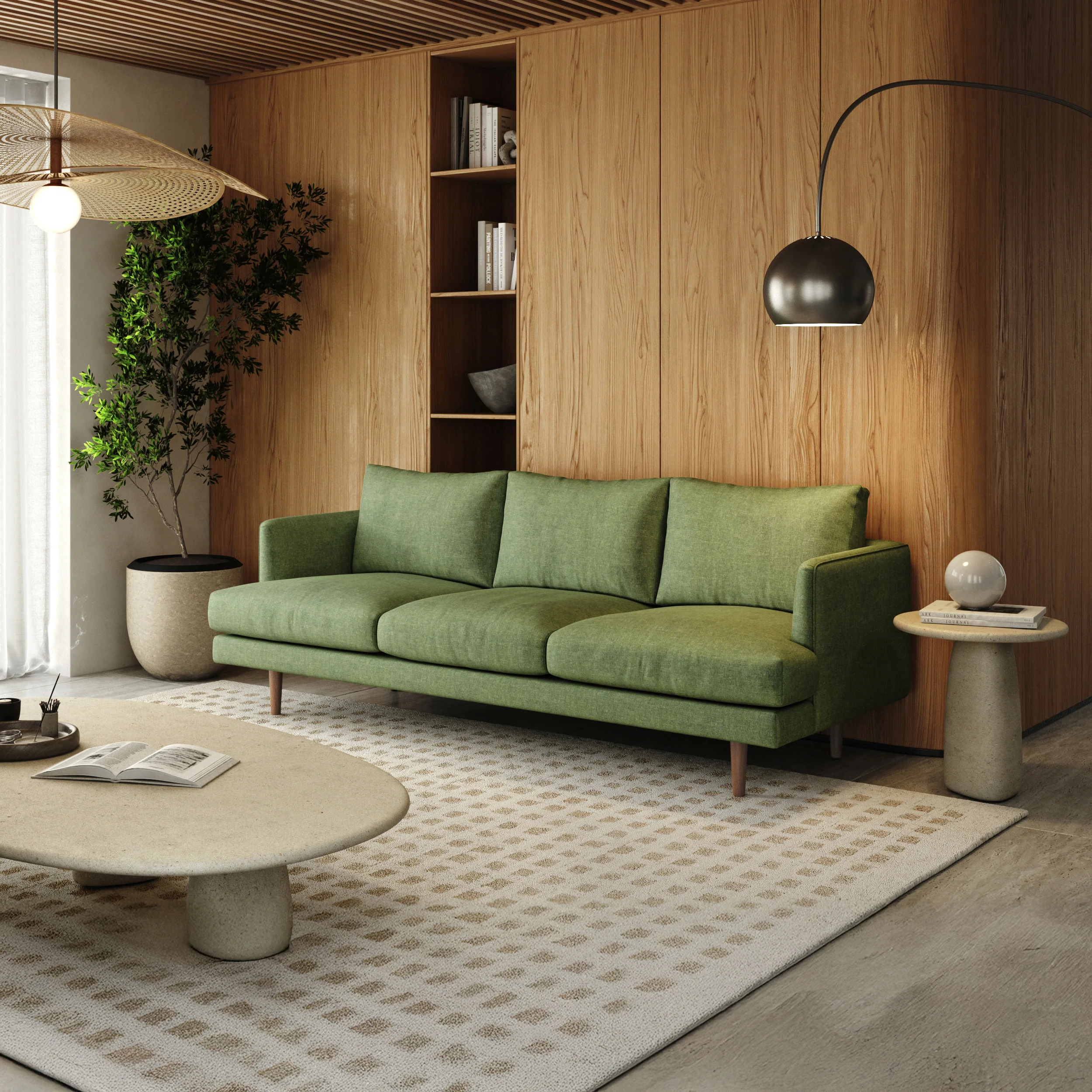 Anne Sofa | 3 Seater | Polyfill Cushion (7 feet) | Removable Fabric