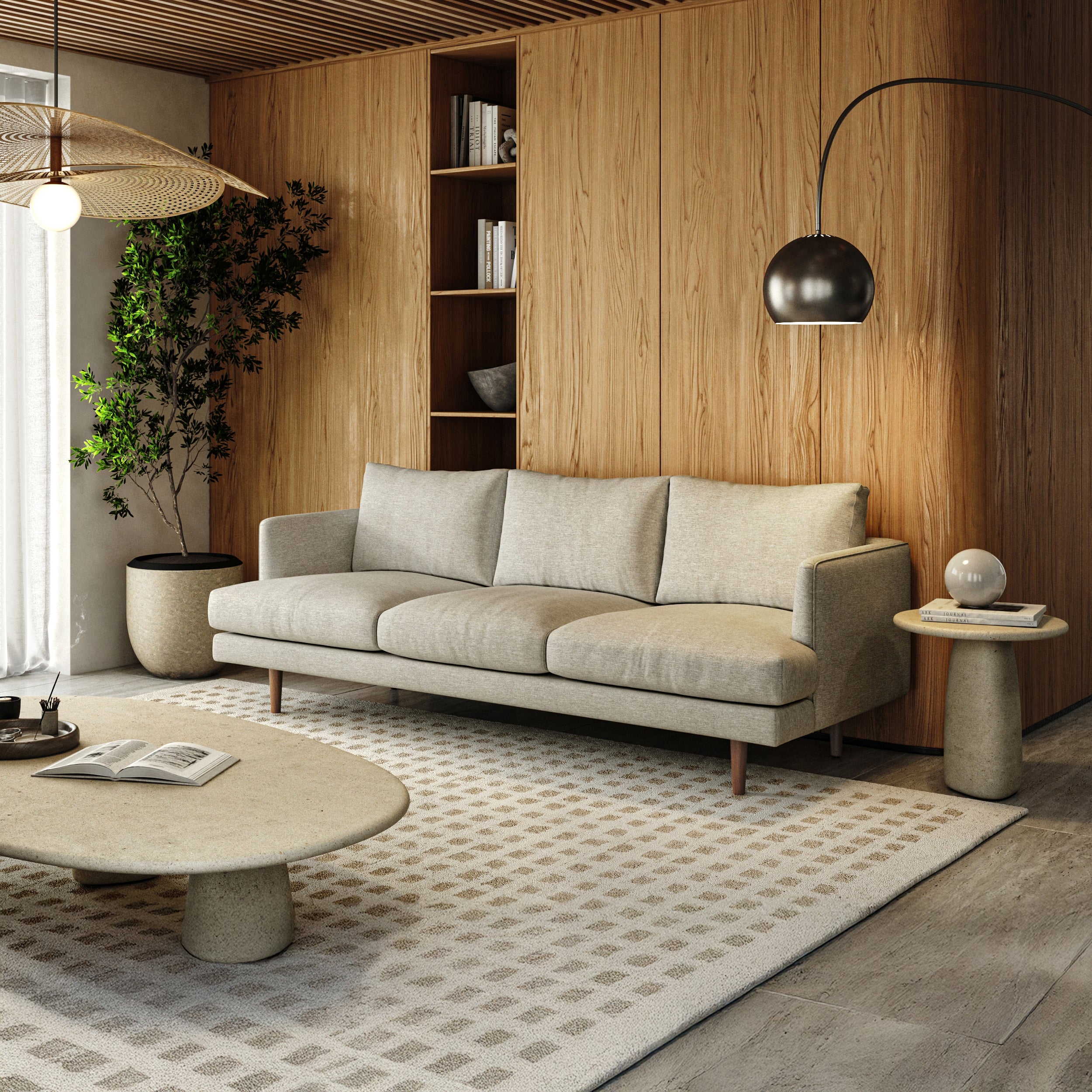 Anne Sofa | 3 Seater | Polyfill Cushion (7 feet) | Removable Fabric - Image 9