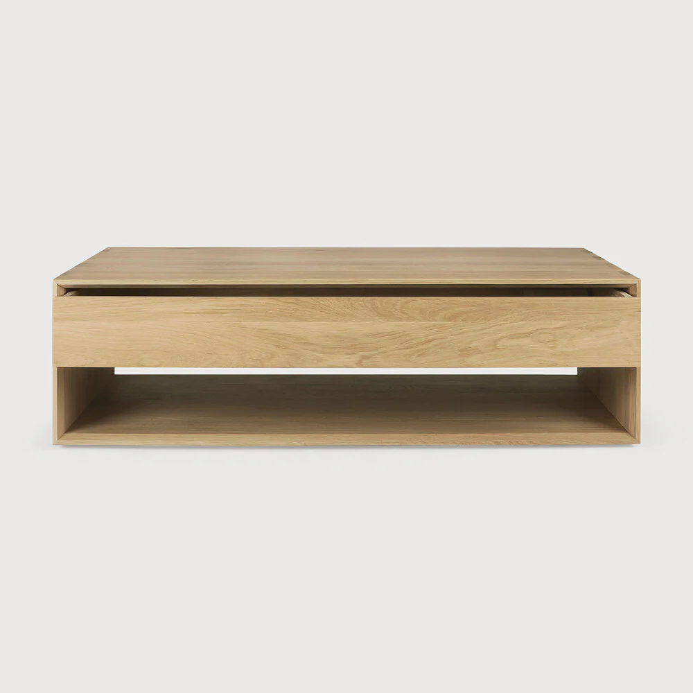 Sael Coffee Table - Solid Walnut/Teak/Oak Wood (Storage) - Image 2