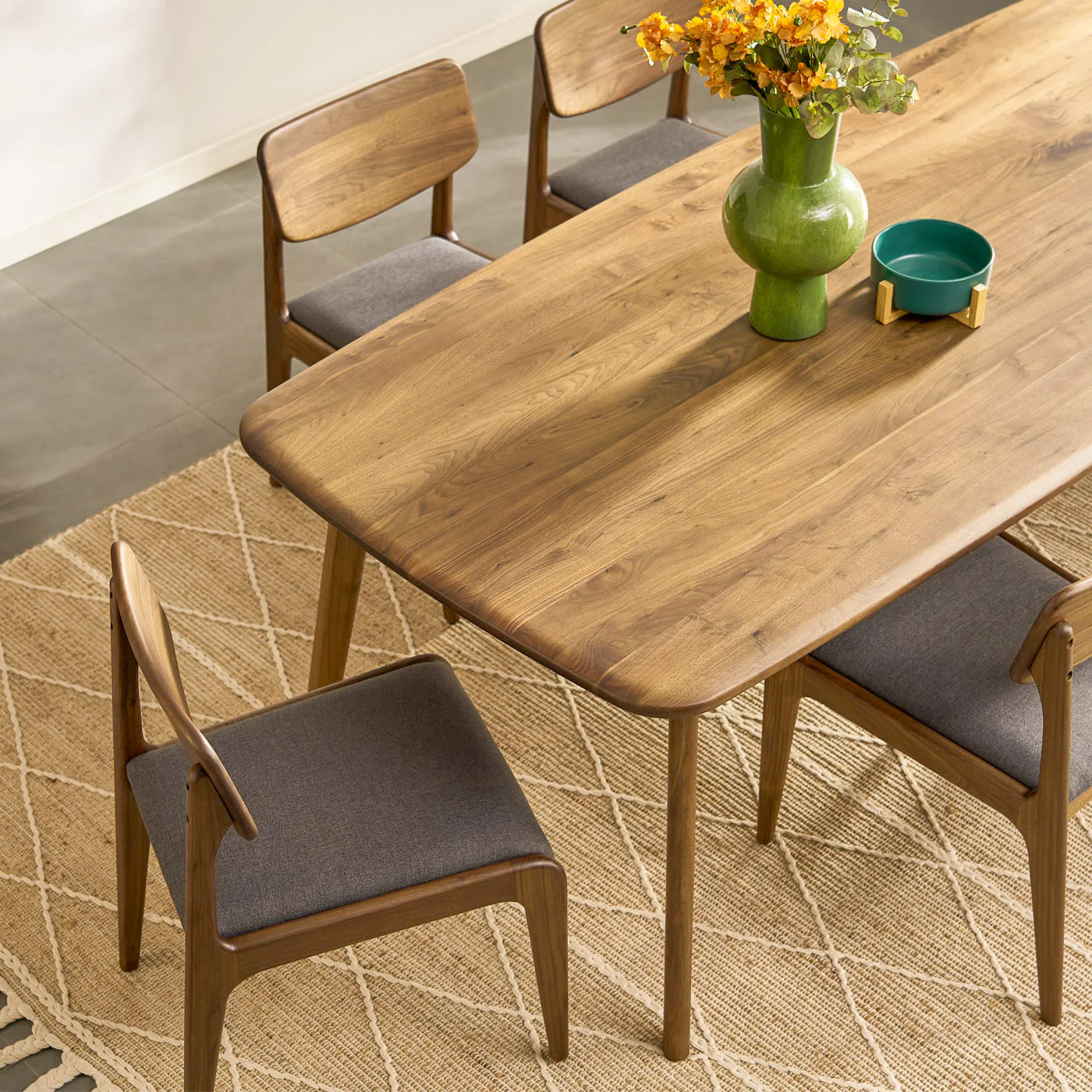 Kosha Dining Table (6 feet) - Solid Teak/Walnut/Oak Wood - Image 15