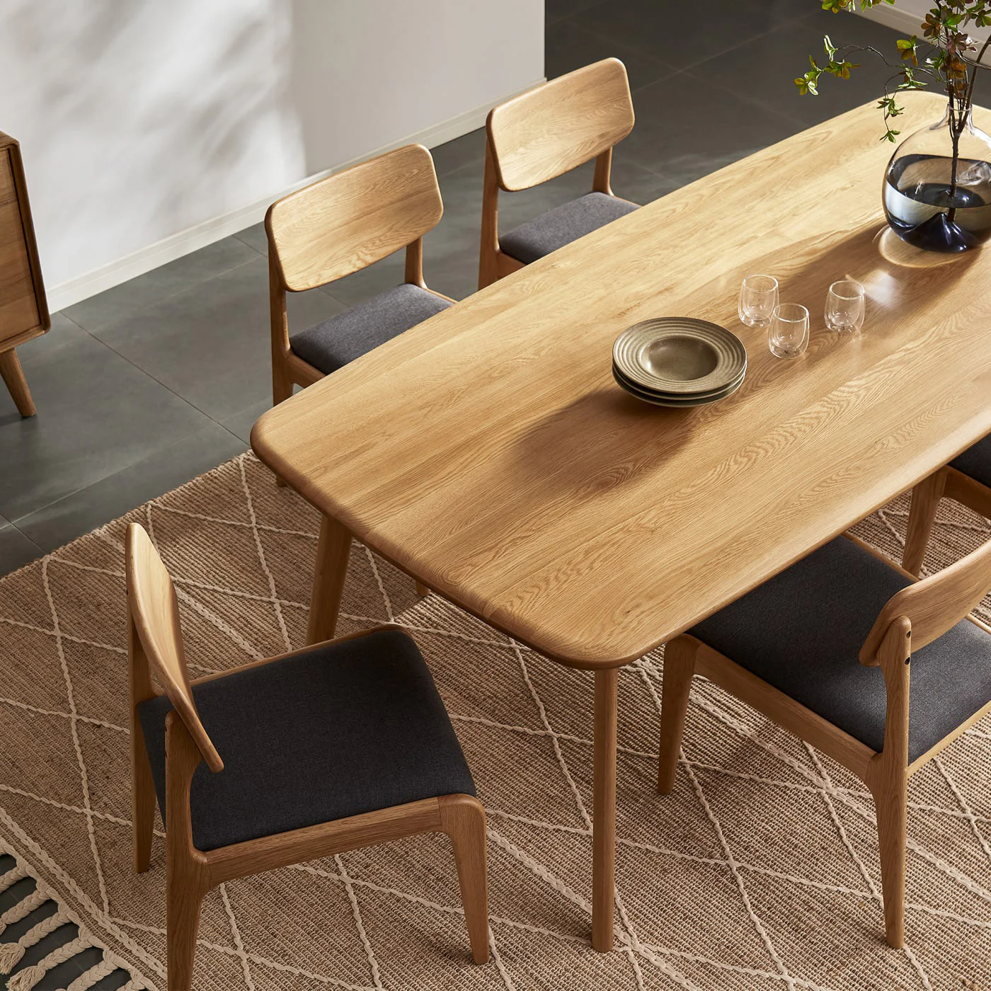 Kosha Dining Table (6 feet) - Solid Teak/Walnut/Oak Wood - Image 21