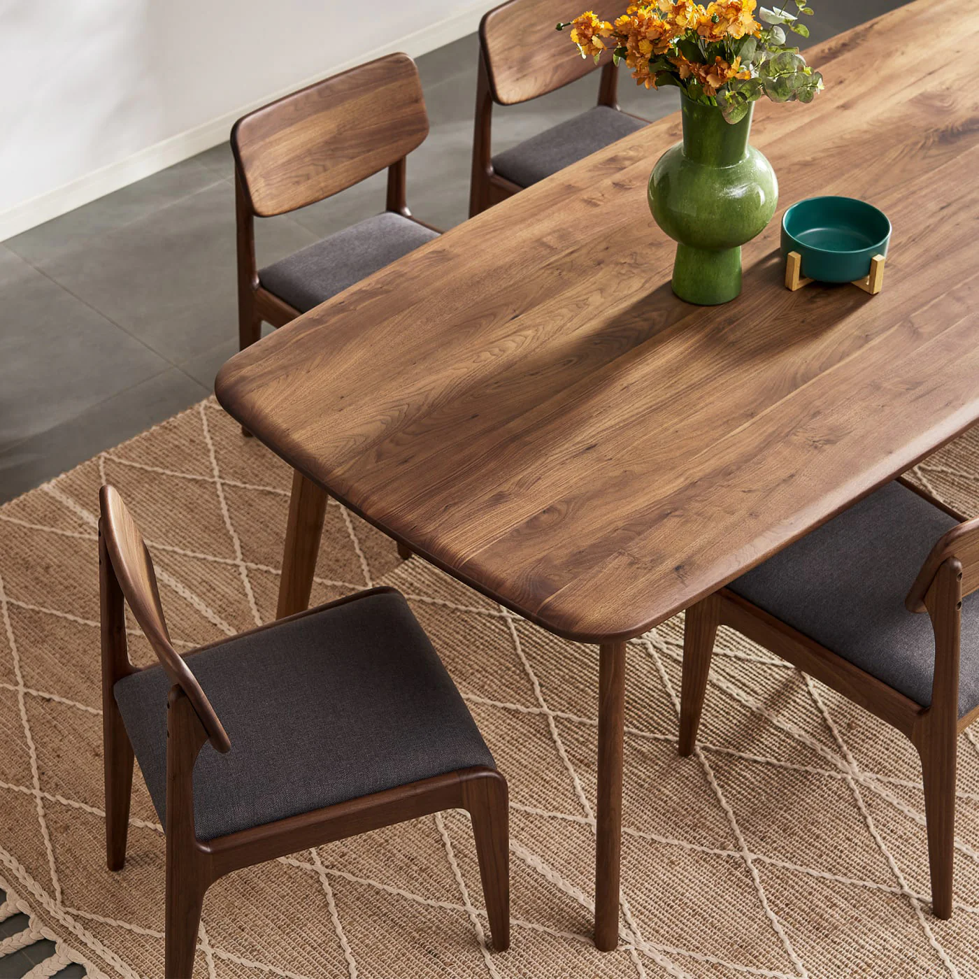 Kosha Dining Table (6 feet) - Solid Teak/Walnut/Oak Wood - Image 8