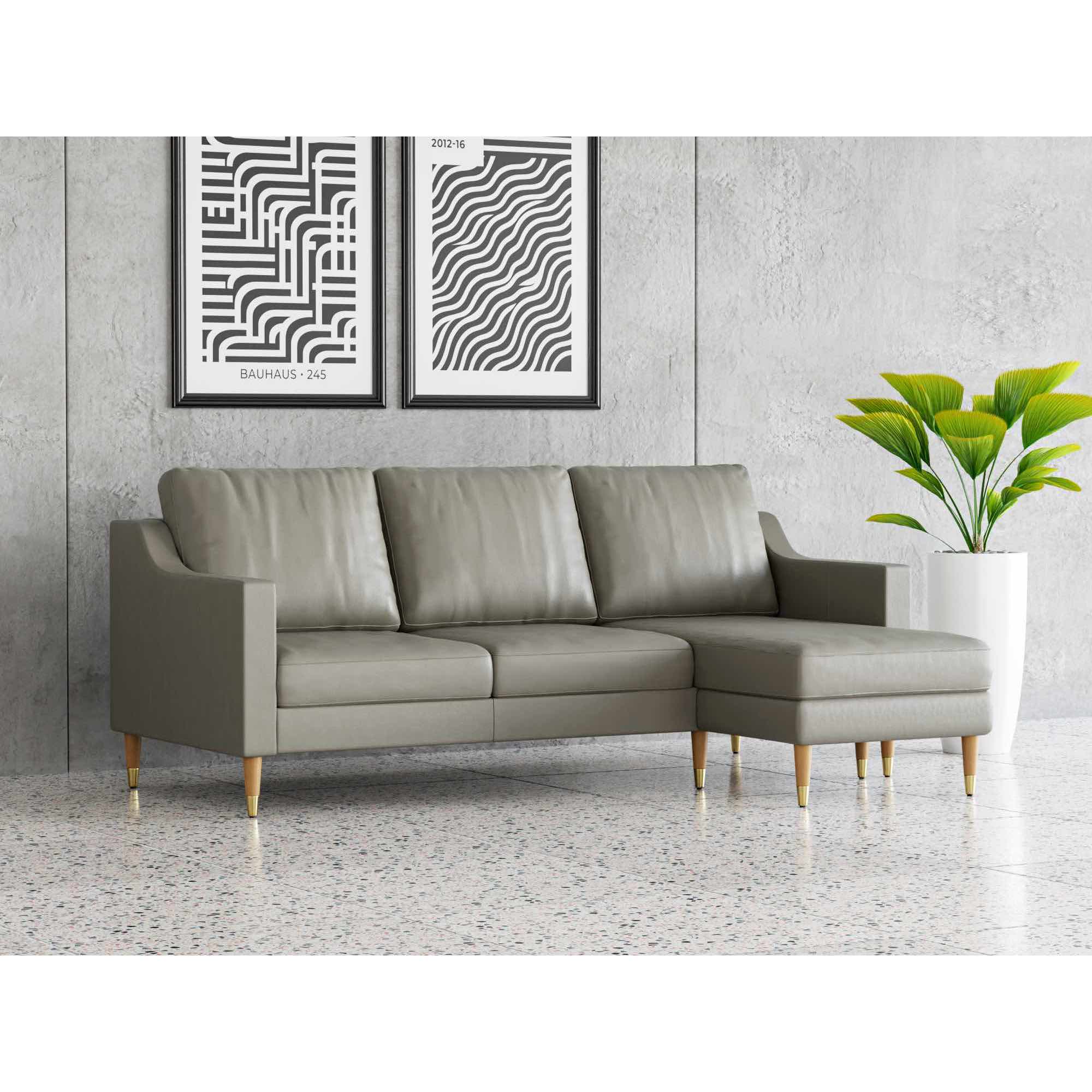 Lore Sofa | L-Shaped Sectional with Chaise | Italian Leather Sofa (7 feet) - Image 25