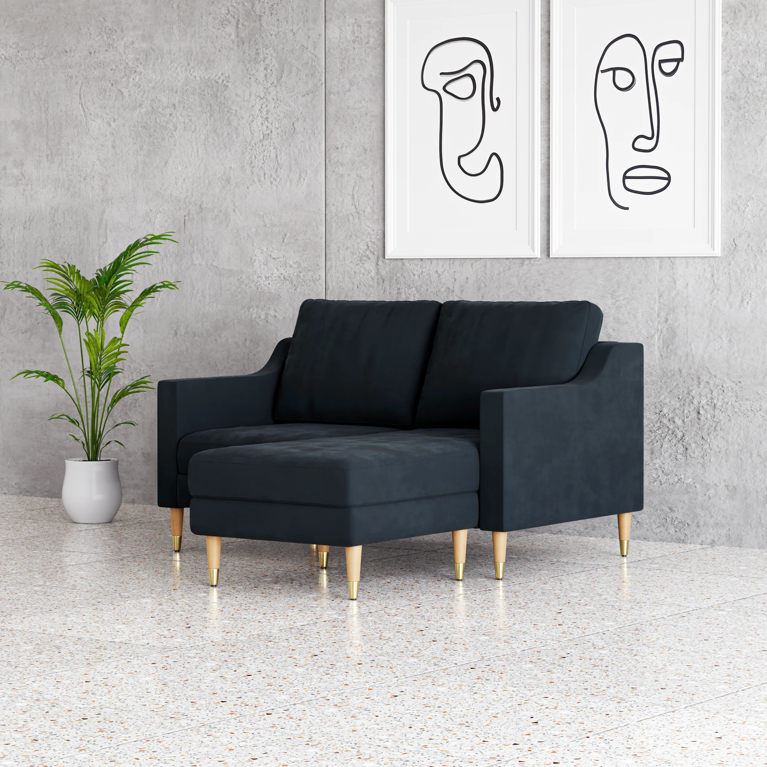 Lore Sofa | Small L-Shaped Sectional with Chaise (5 feet) - Image 37