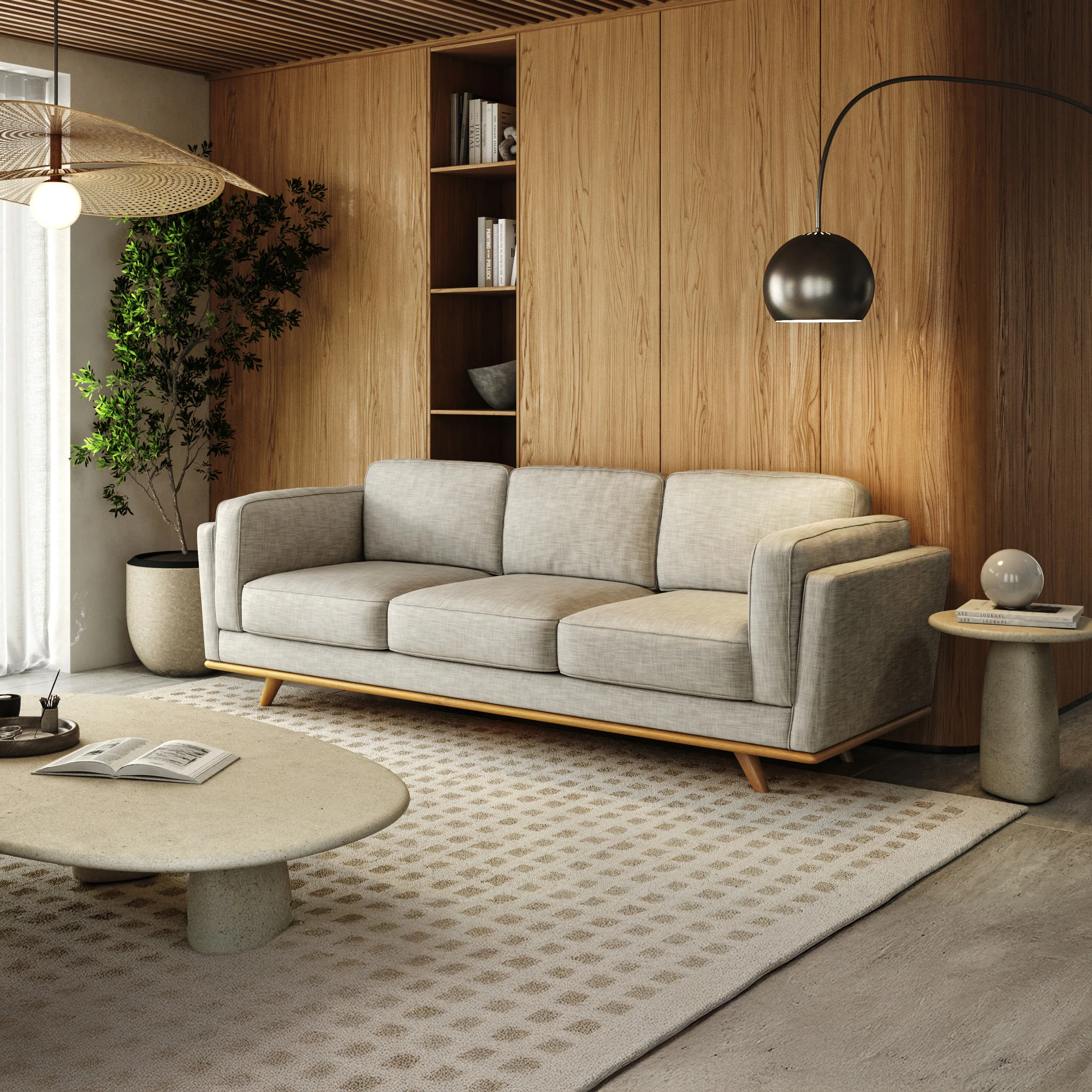 Lumo Sofa | 3 Seater | Polyfill cushions (7.5 feet) - Image 9