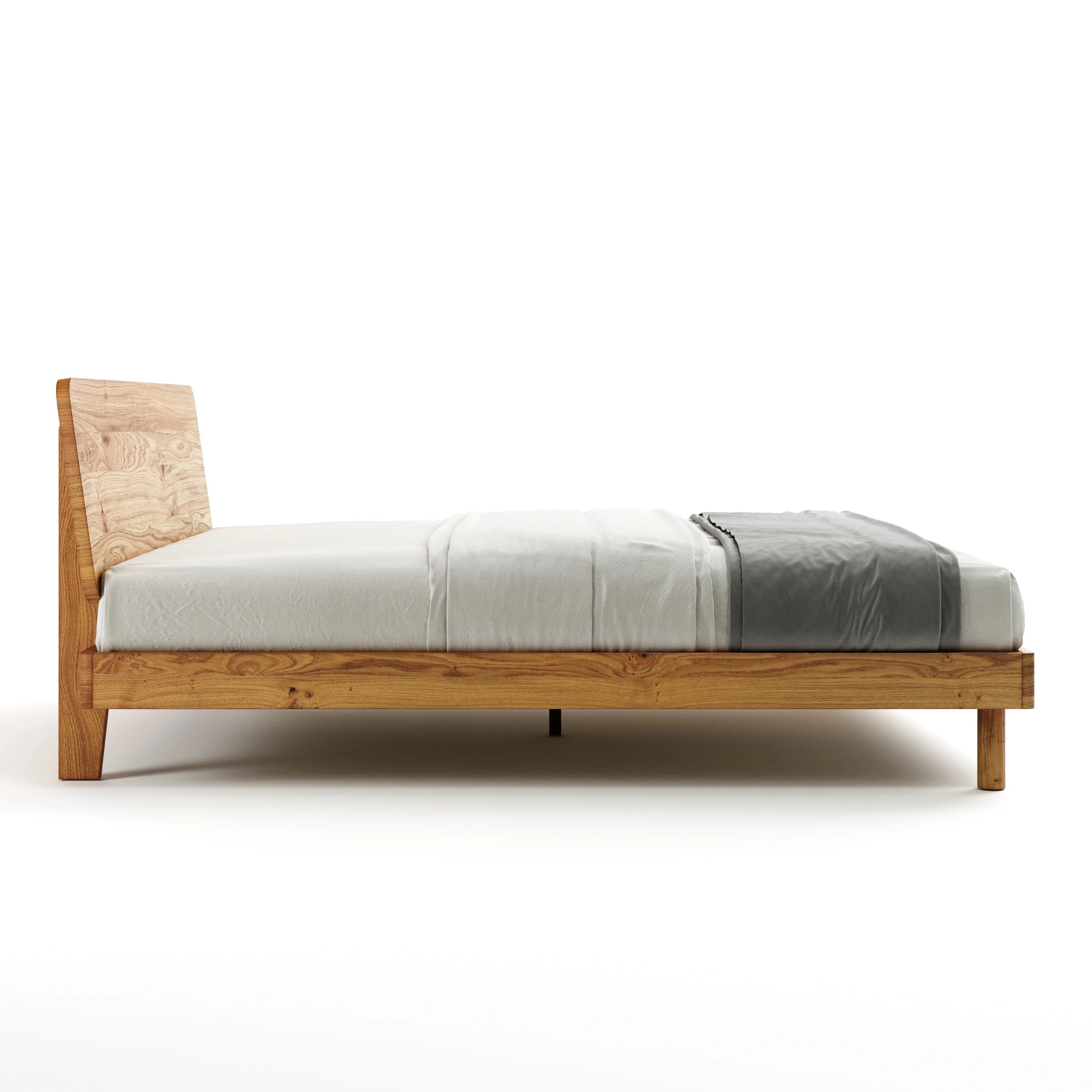 Mowa Bed - Solid Teak/Walnut/Oak Wood (King) - Image 3