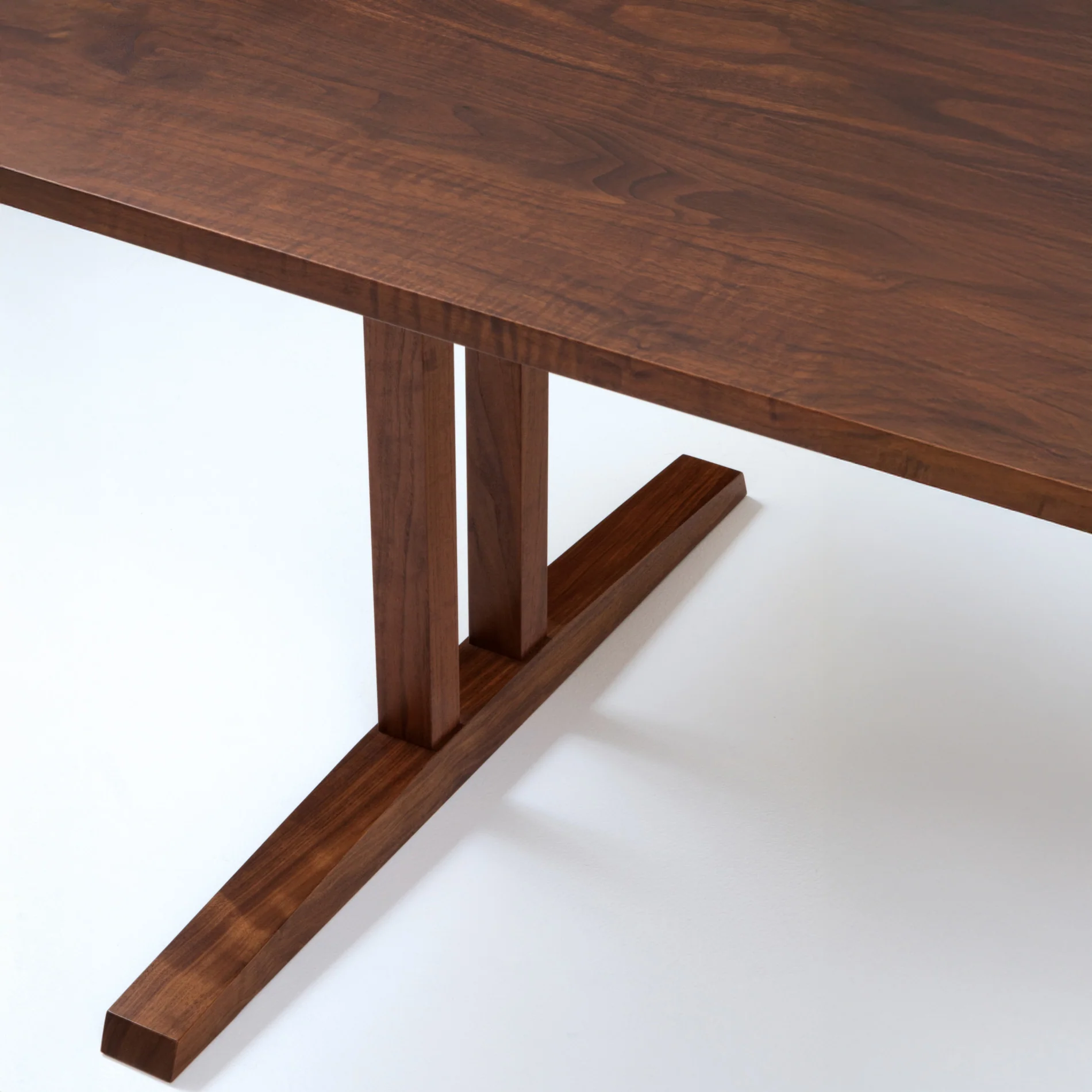 Niva Dining Table (8 feet) - Solid Teak/Walnut/Oak Wood - Image 6