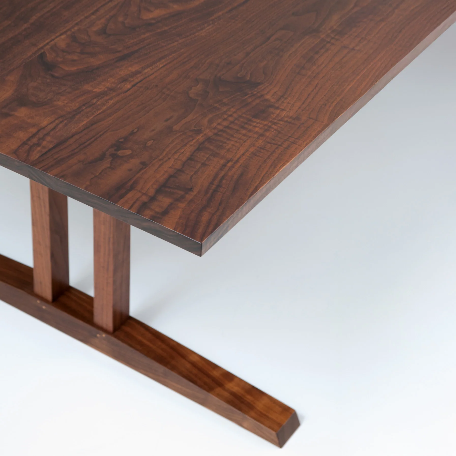Niva Dining Table (8 feet) - Solid Teak/Walnut/Oak Wood - Image 7