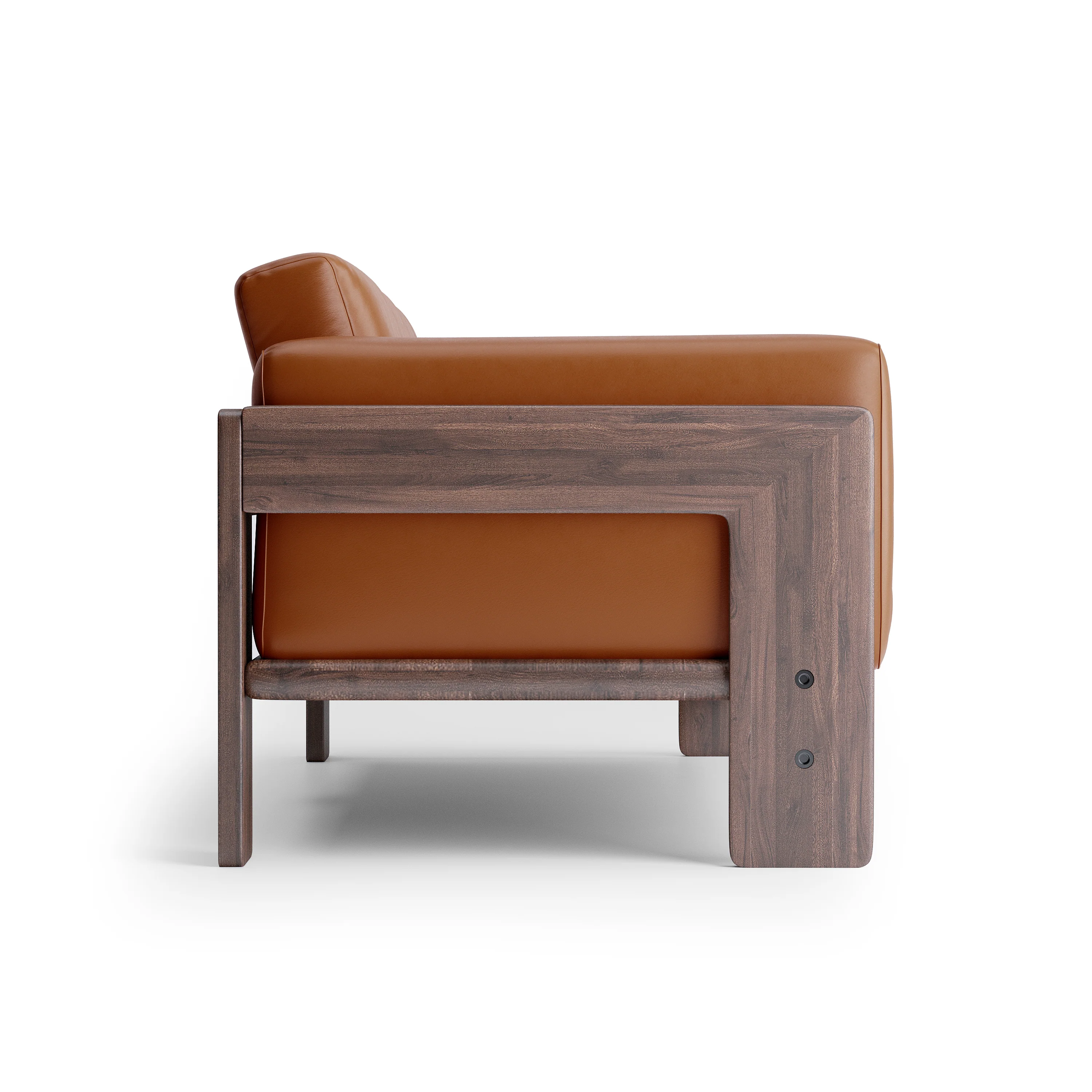 Nordhaven Sofa | 1 Seater | Italian Leather | Solid Teak/Walut/Oak Wood - Image 6