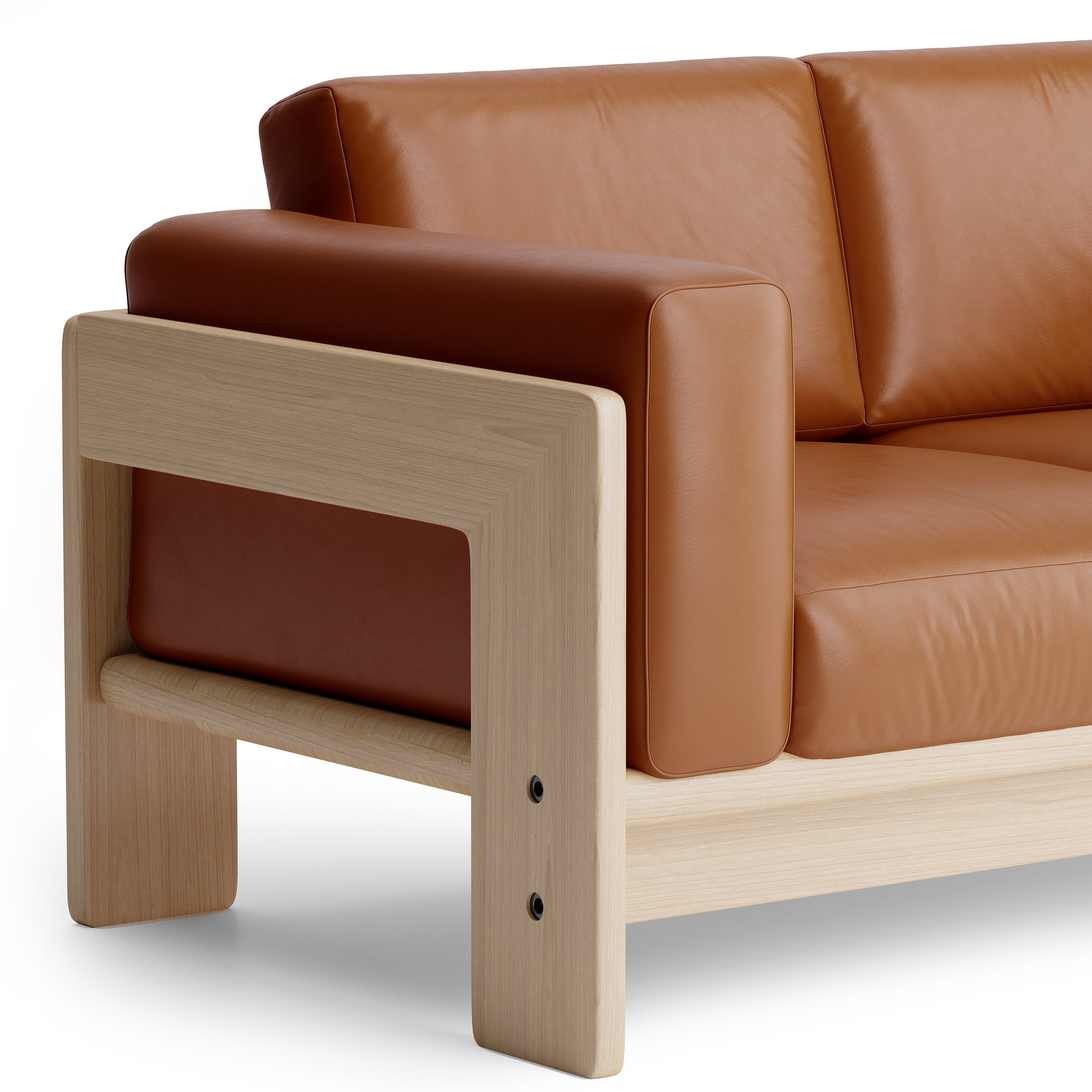 Nordhaven Sofa | 2 Seater | Italian Leather | Solid Teak/Walut/Oak Wood - Image 23