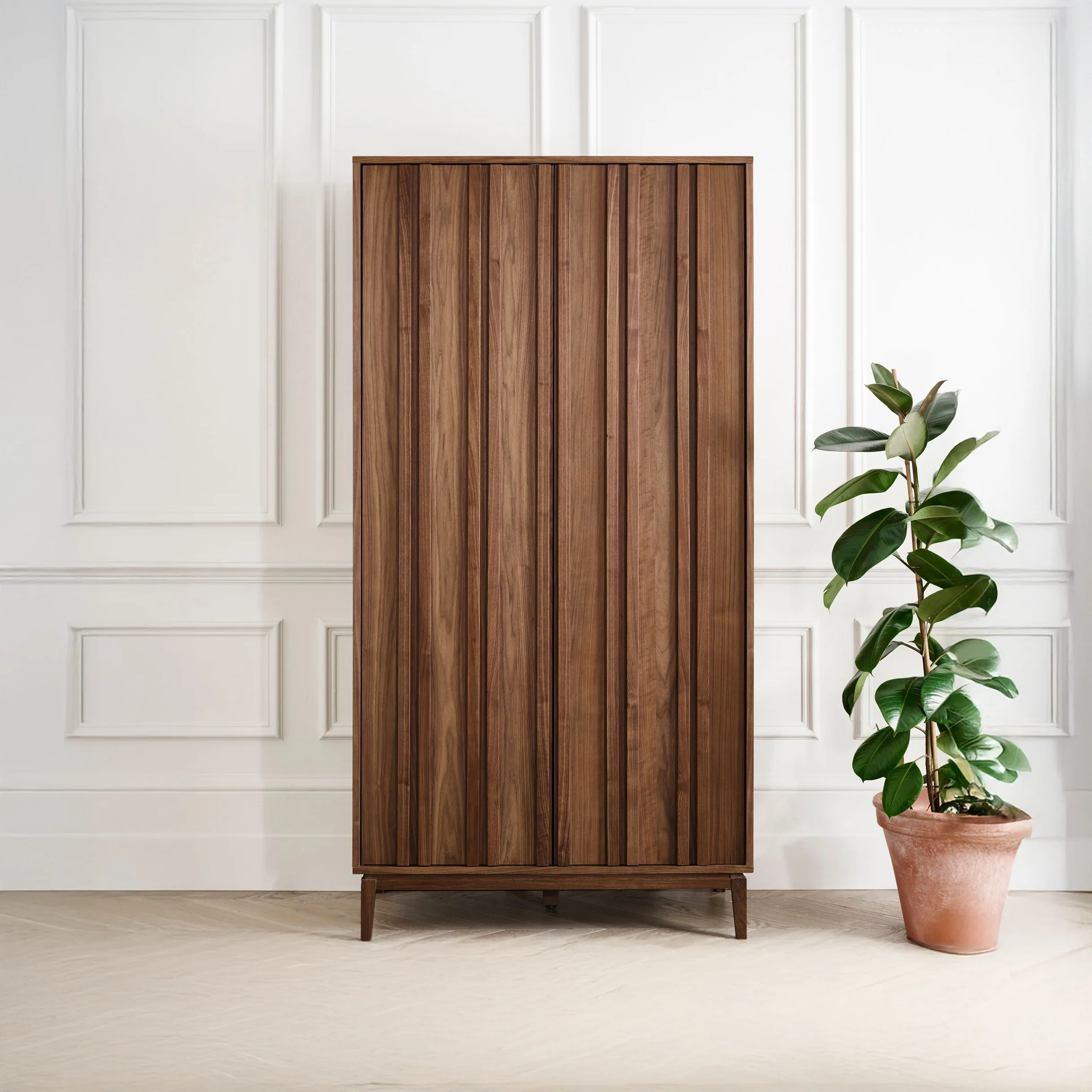 Nordwyn Wardrobe - Solid Walnut/Teak/Oak Wood