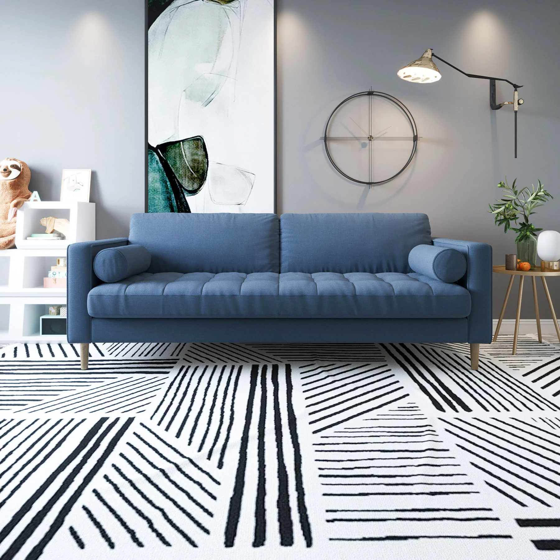 Palo Sofa T | 3+ Seater (7 feet) | Tufted - Image 12