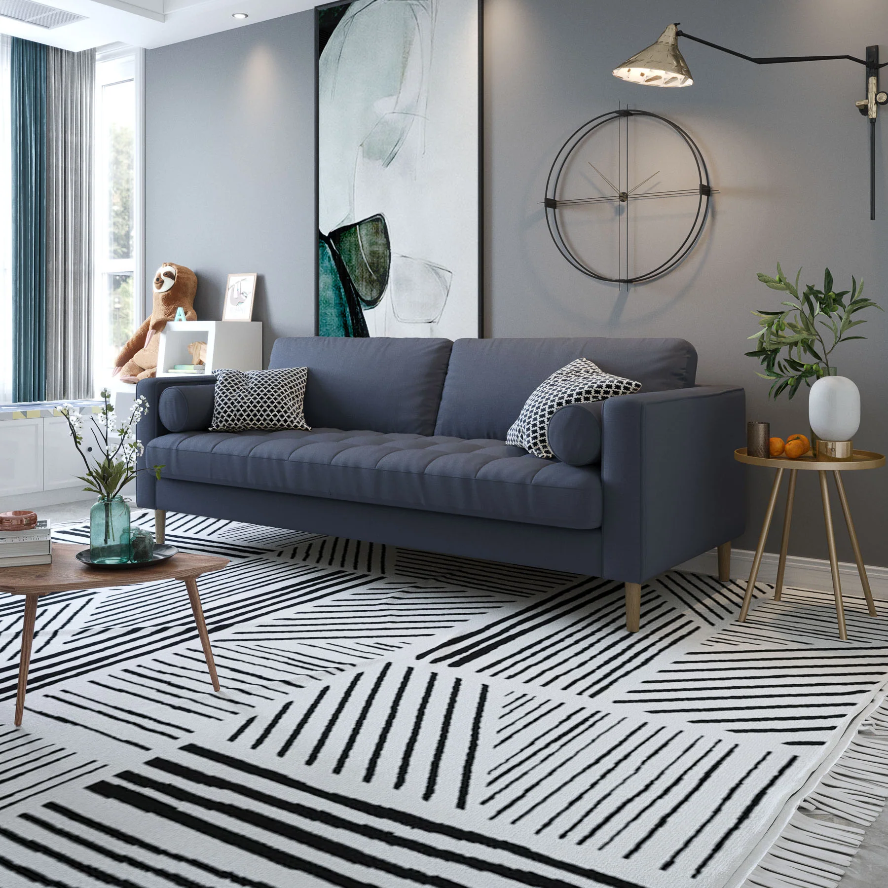 Palo Sofa T | 3+ Seater (7 feet) | Tufted - Image 6
