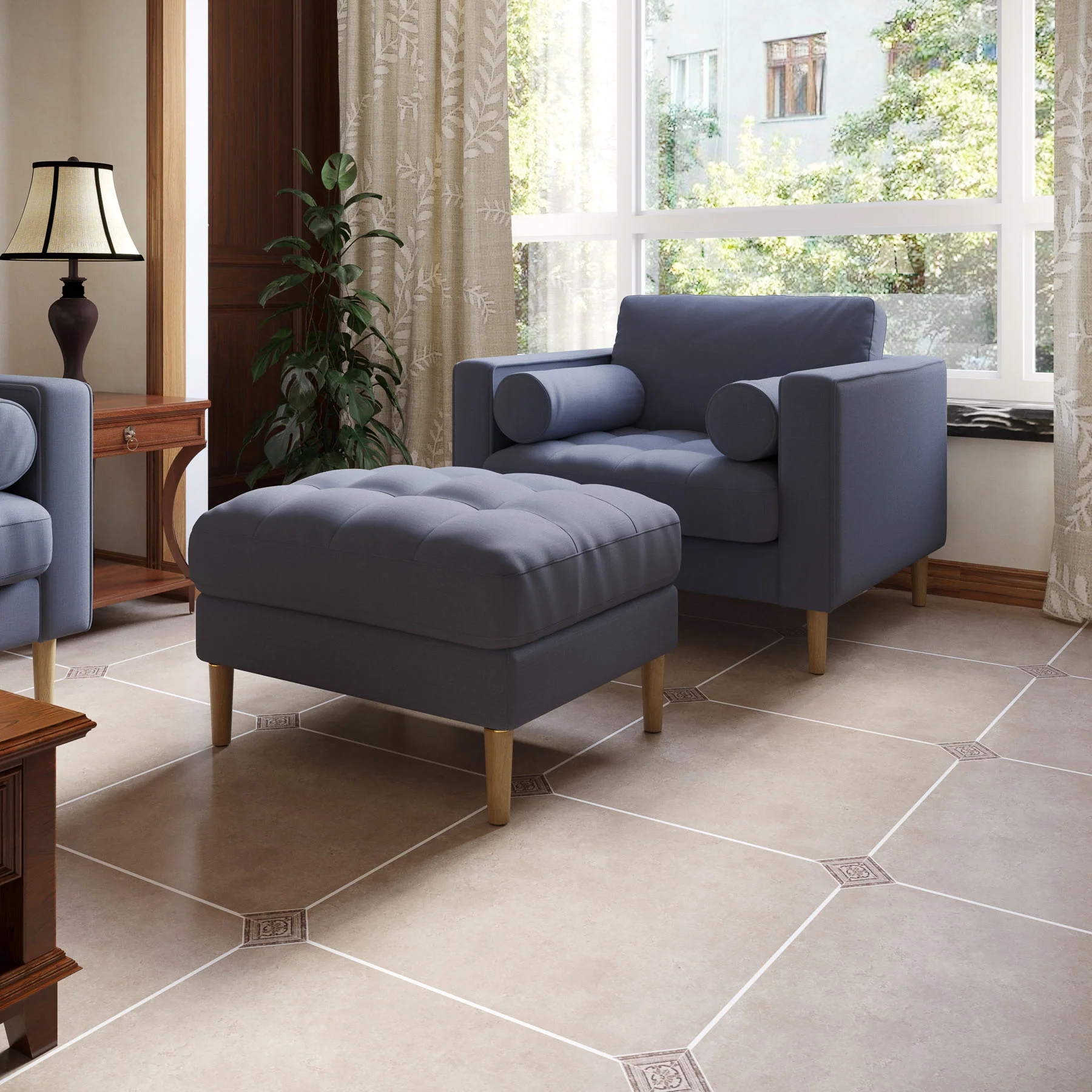 Palo Sofa Ottoman T | 2.5 feet | Tufted - Image 22