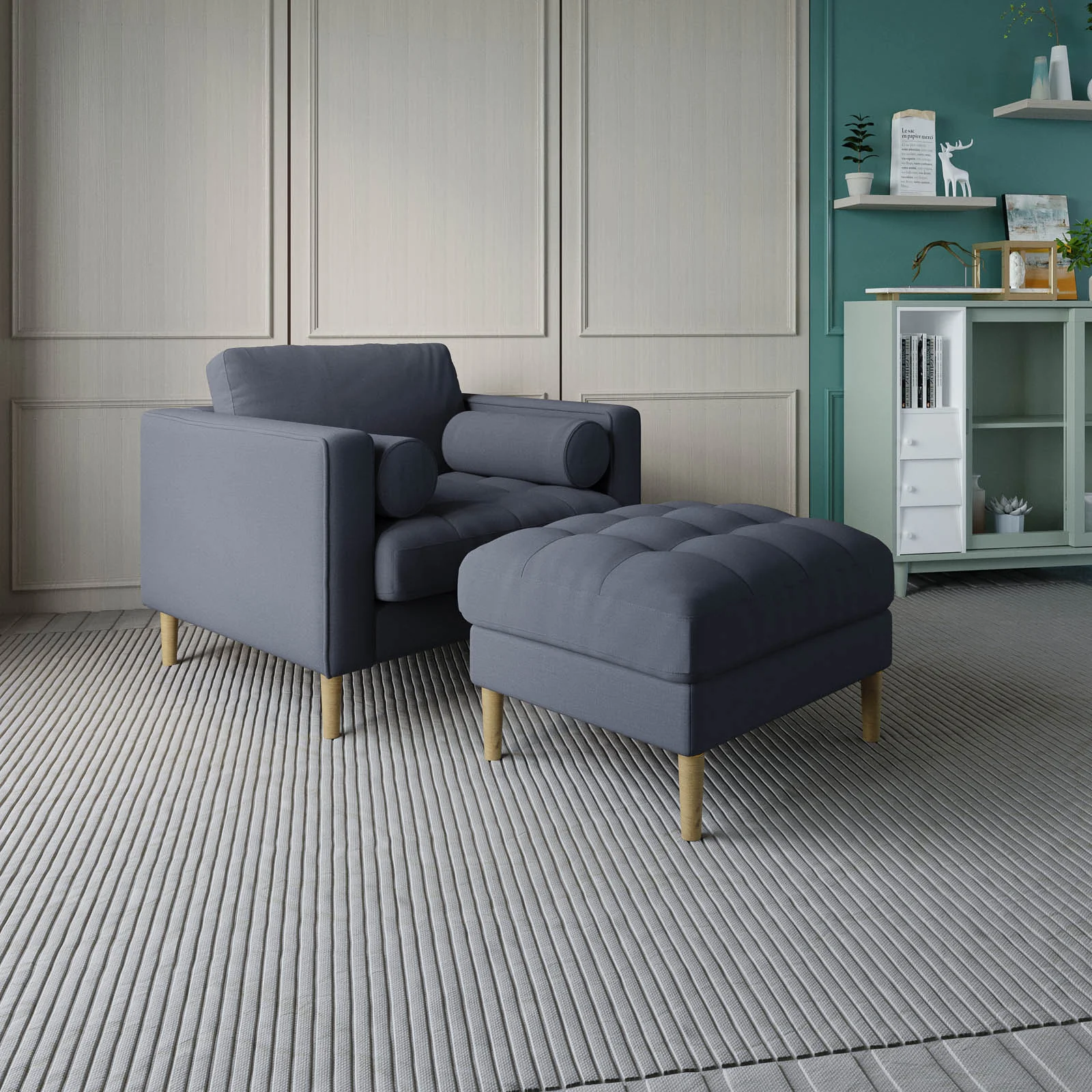 Palo Sofa Ottoman T | 2.5 feet | Tufted - Image 23