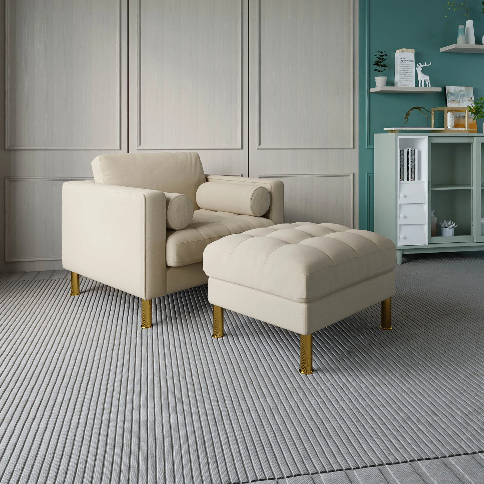 Palo Sofa Ottoman T | 2.5 feet | Tufted - Image 39