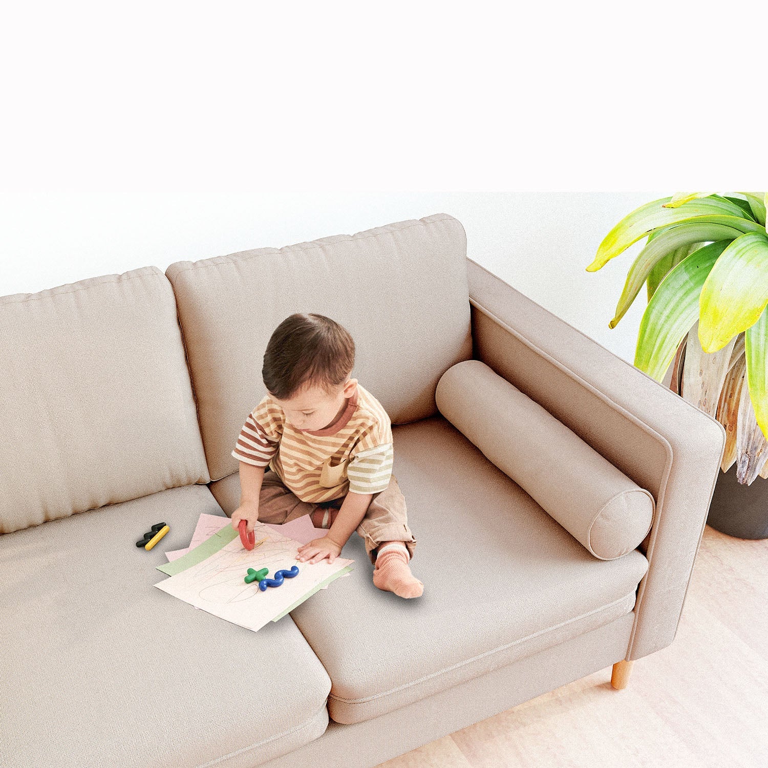 Palo Sofa (Split Seats)| 2.5 Seater (6 feet) | Removable Covers - Image 30