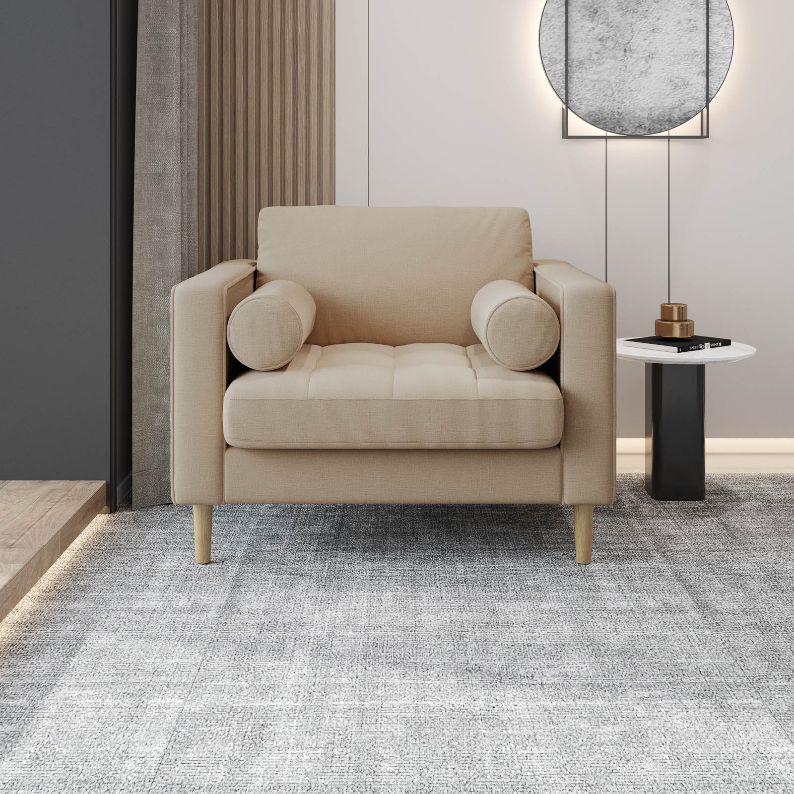 Palo Sofa T | Chair (3.5 feet length) | Tufted - Image 19