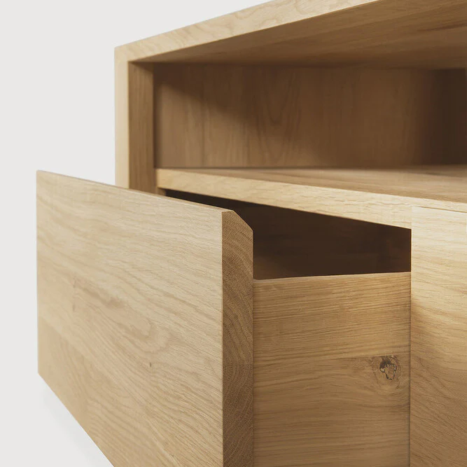 Sael TV Unit/Console - Solid Walnut/Teak/Oak Wood (Small) - Image 4