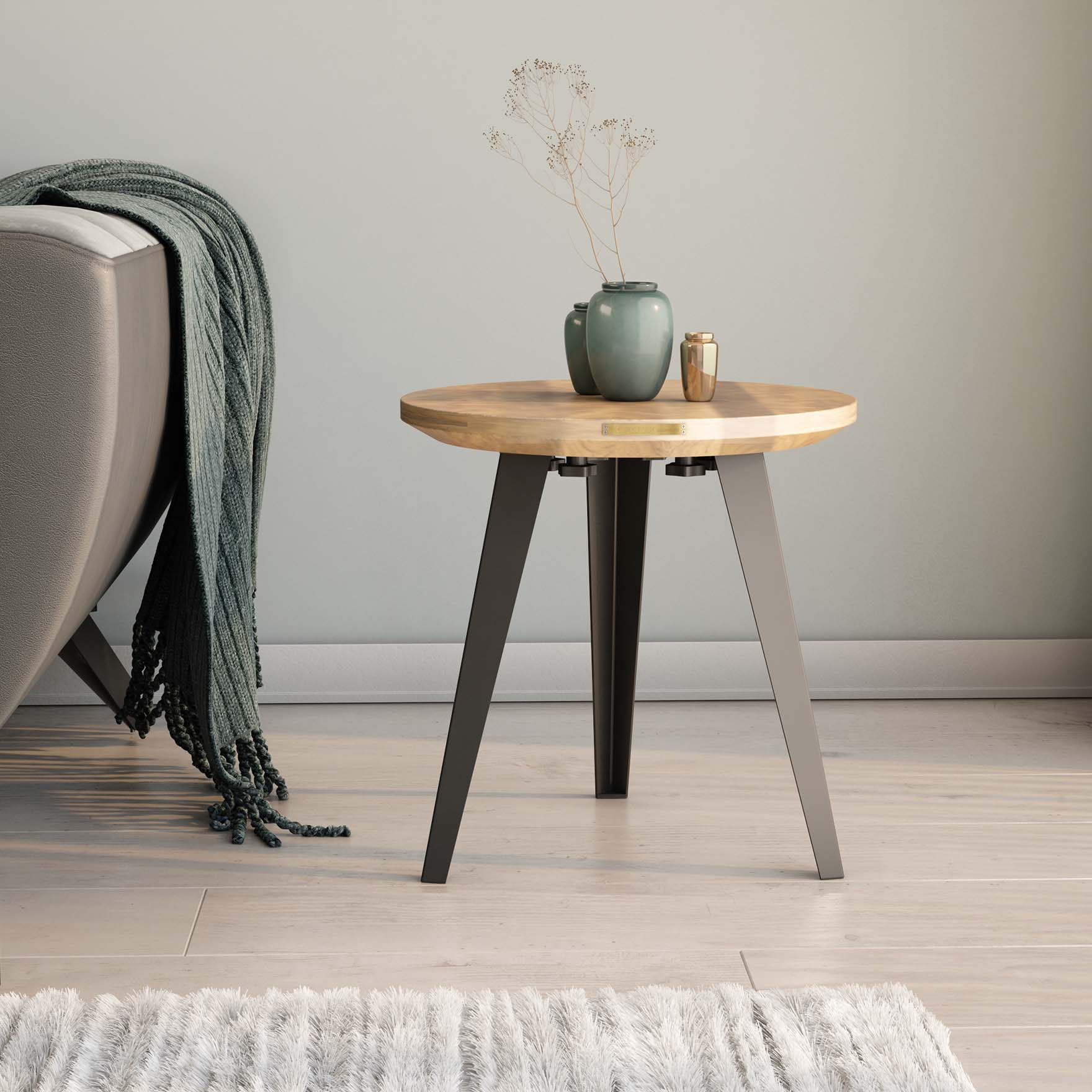 Side Table - Solid Teak Wood - Image 5