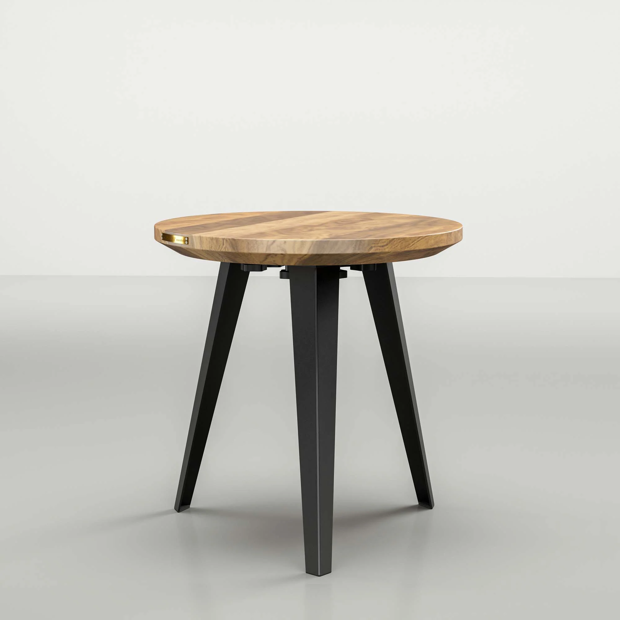Side Table - Solid teak & Black Legs - Image 2
