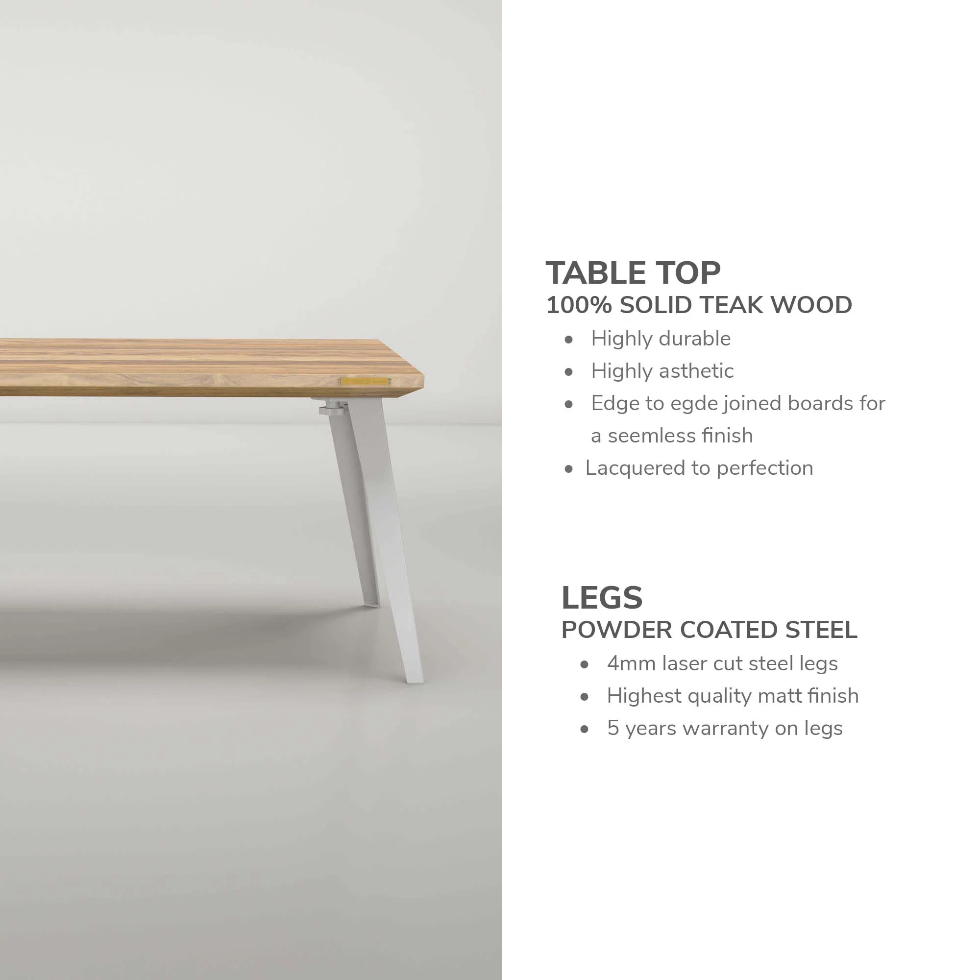 Takeshi Desk Pro (5x2.5 feet) - Solid Teak - Image 15