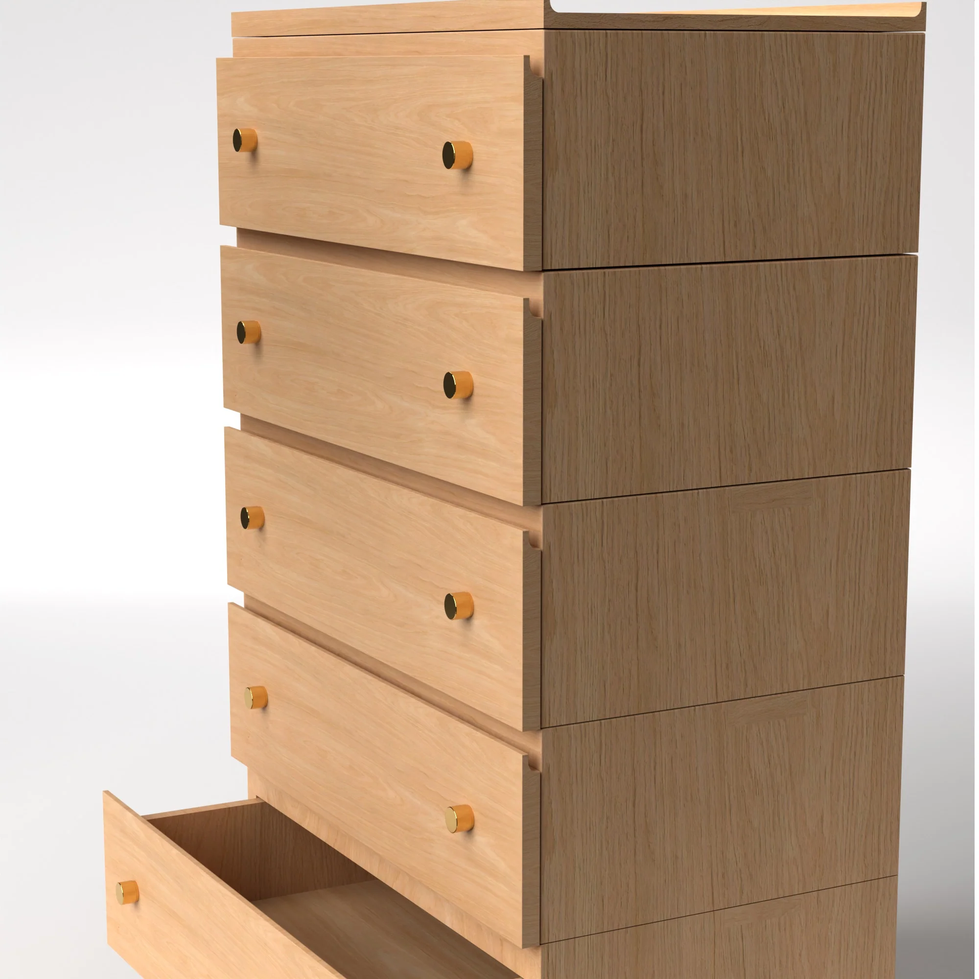 Stava Modular Drawer System | Solid Walnut/Teak/Oak Wood (5x1) | 3 Feet Length - Image 32