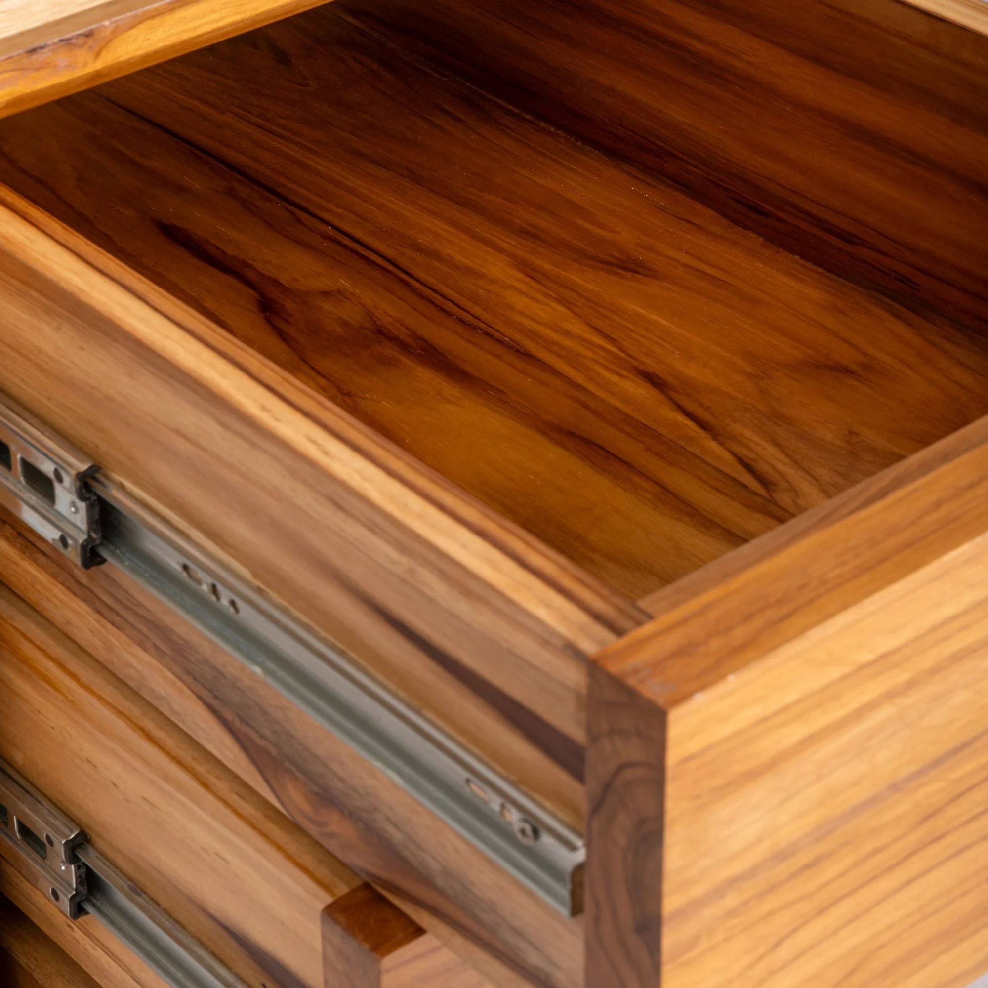 Takeshi Desk Pro with Storage Unit - Left Side (5x2.5 feet) - Solid Teak - Image 6